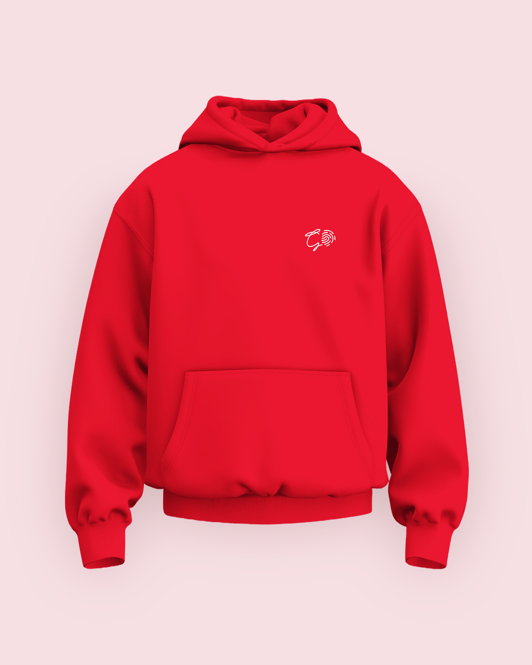 GM Minimalist Hoodie – Pure Red
