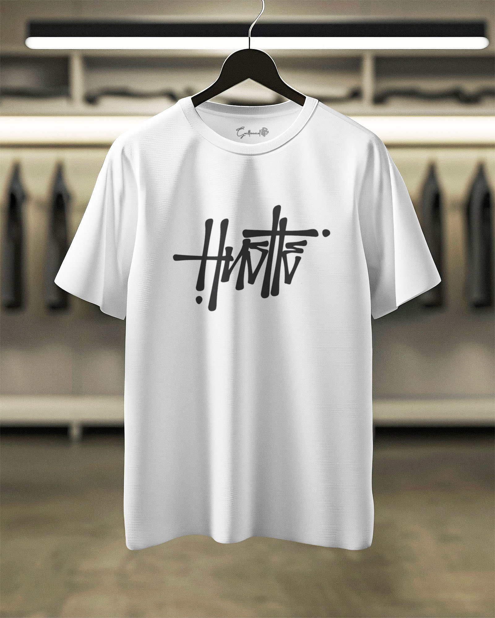 Hustle – White Tee