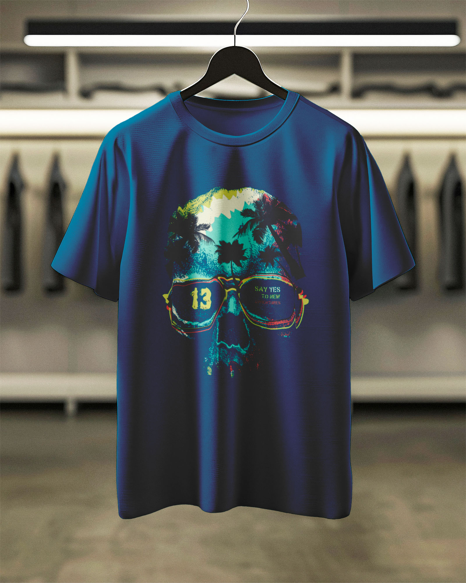 Neon Explorer Skull Tee