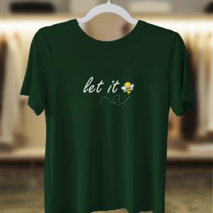 Let It Bee Pun T-Shirt – Dark Green (Women’s)